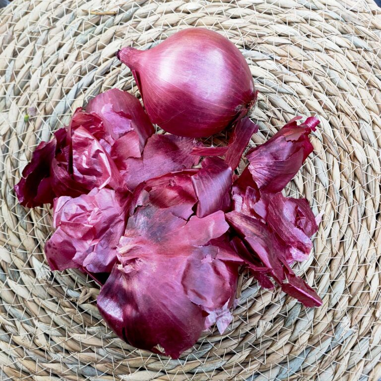 Dyeing with Red Onions to produce a beautiful chartreuse