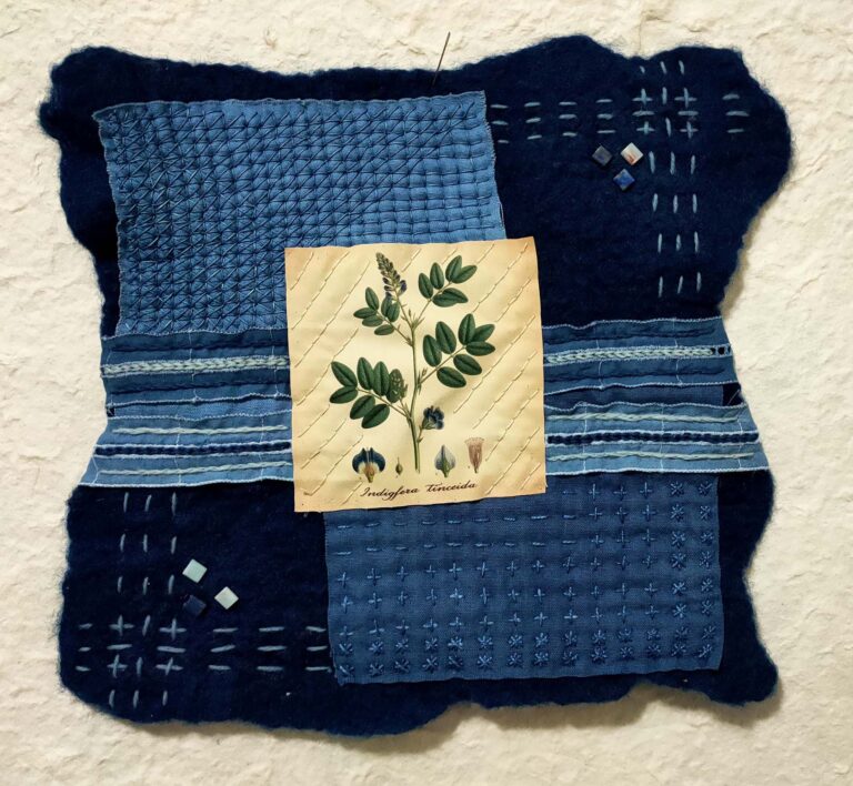 Slow stitching with Indigo: The Blue of the natural world.